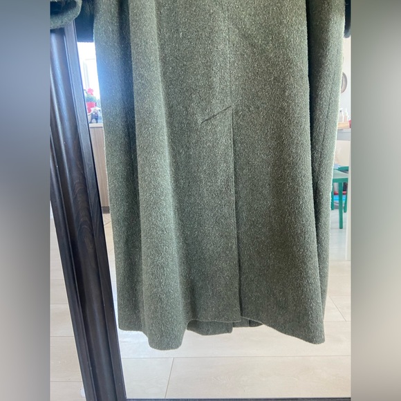 DONATED! Vintage wool/mohair/alpaca blend coat in green small/medium - Picture 3 of 9